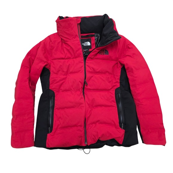 $500 The North Face Amry 700 Down Puffer Jacket Womens XL Red Black NF0A5G9K - Picture 2 of 15